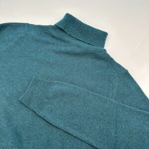 Cashmeren Women's Wool Cashmere‎ Turtleneck Sweater, Size Large, Dark Teal